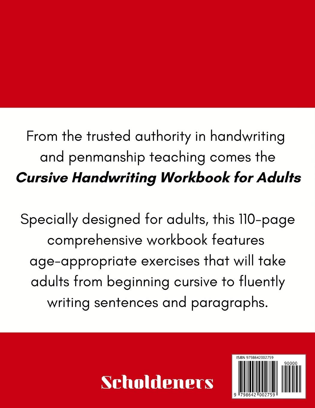 Cursive Handwriting Workbook for : Learn Cursive Writing for (Adult Cursive Han