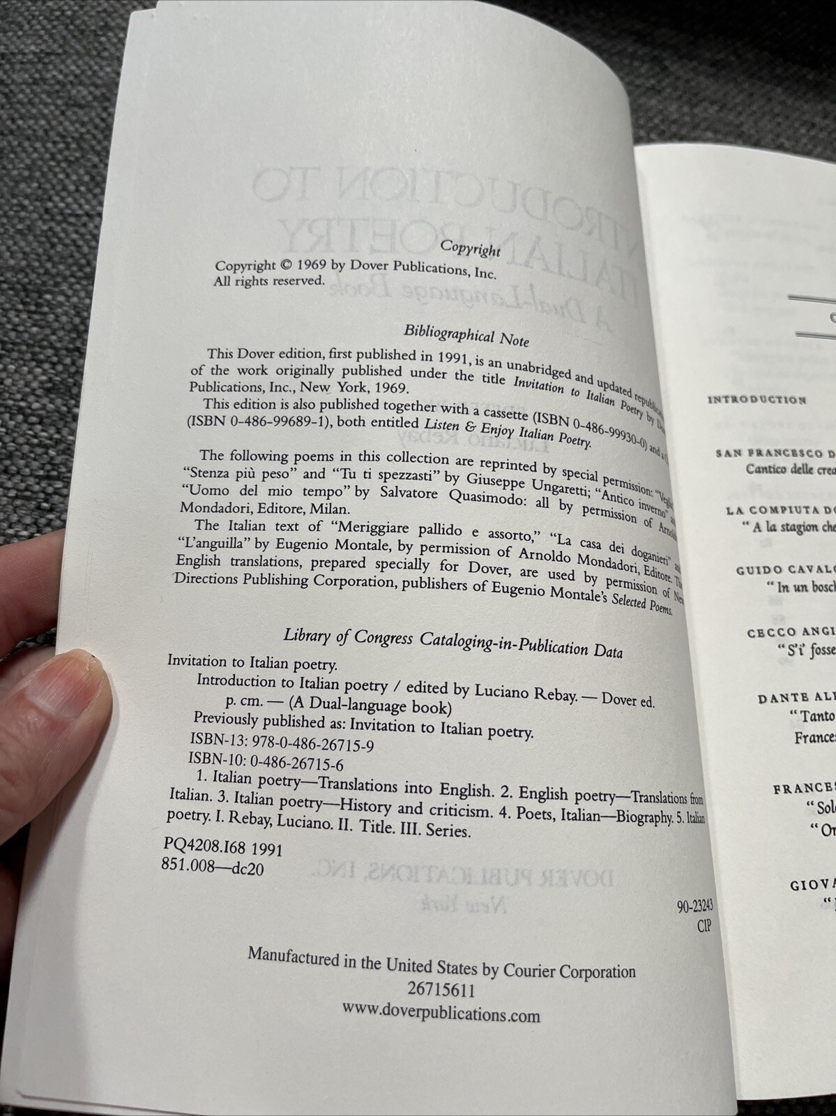 INTRODUCTION TO ITALIAN POETRY