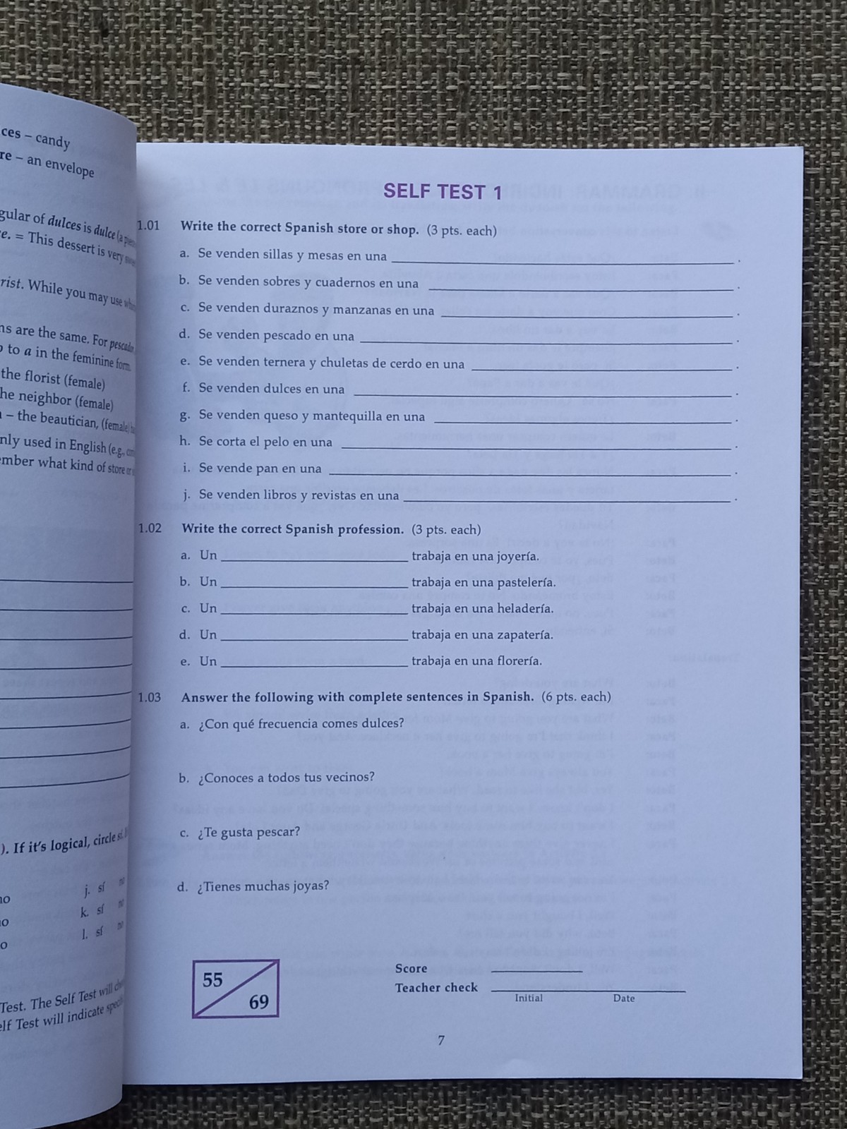LIFEPAC Spanish 1 Unit 9 Student Workbook New!!!!!! and Unused