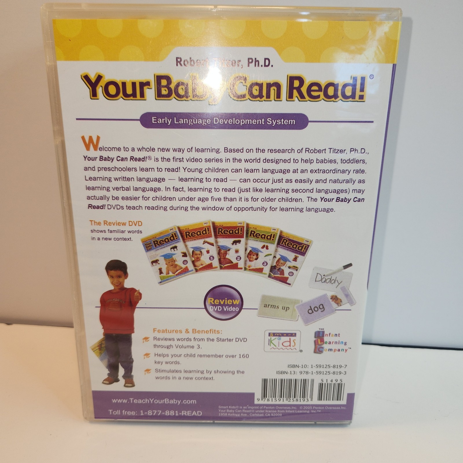 Your Baby Can Read 4 DVD Lot Volumes 1 2 3 Review Early Learning Robert Titzer