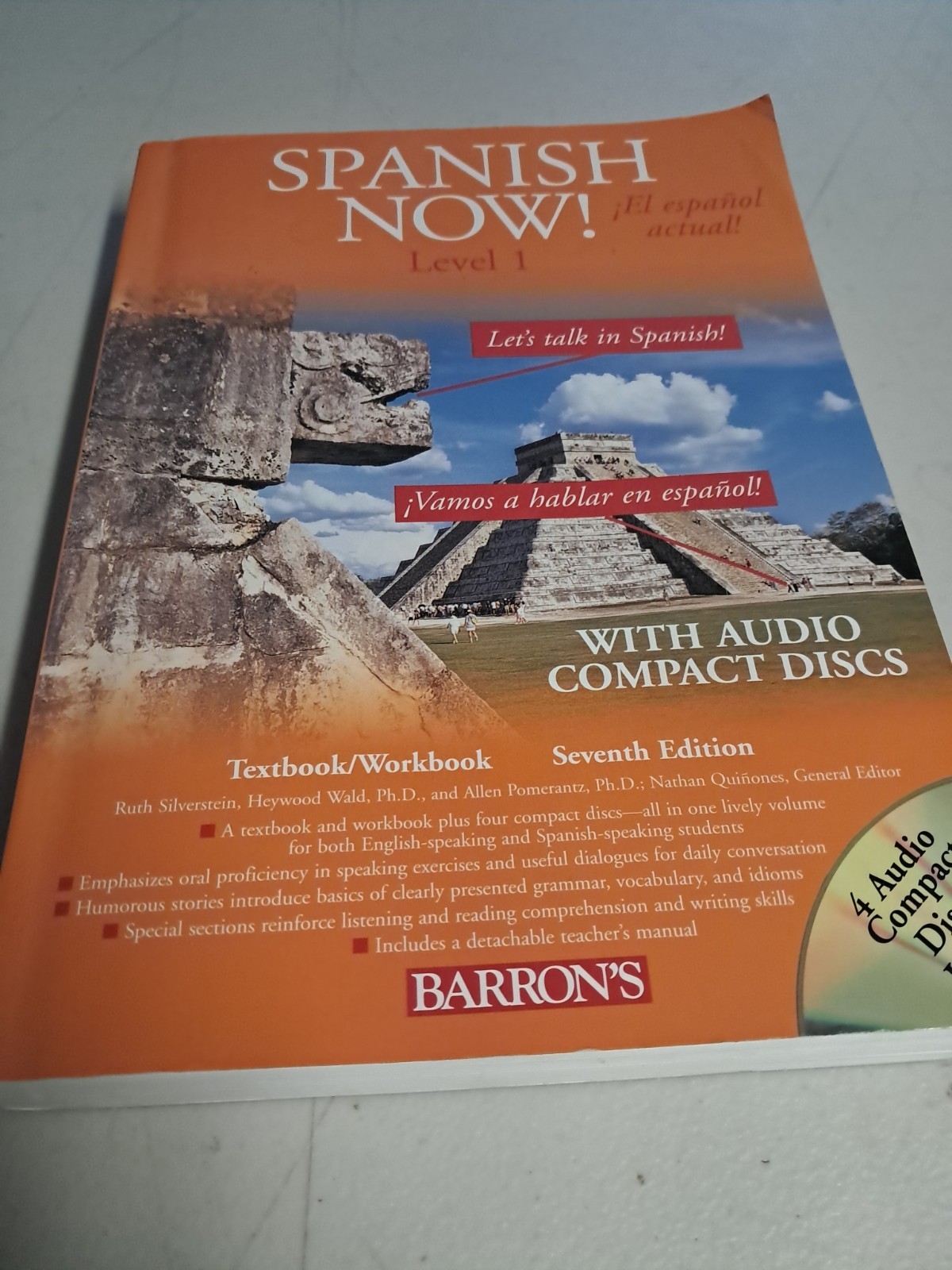 Spanish Now Level 1 Textbook And Workbook Barron’s With CDs