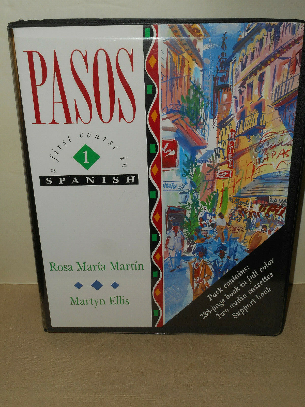PASOS 1 First Course in Spanish Rosa Maria Martin Cassette Tapes & Study Books