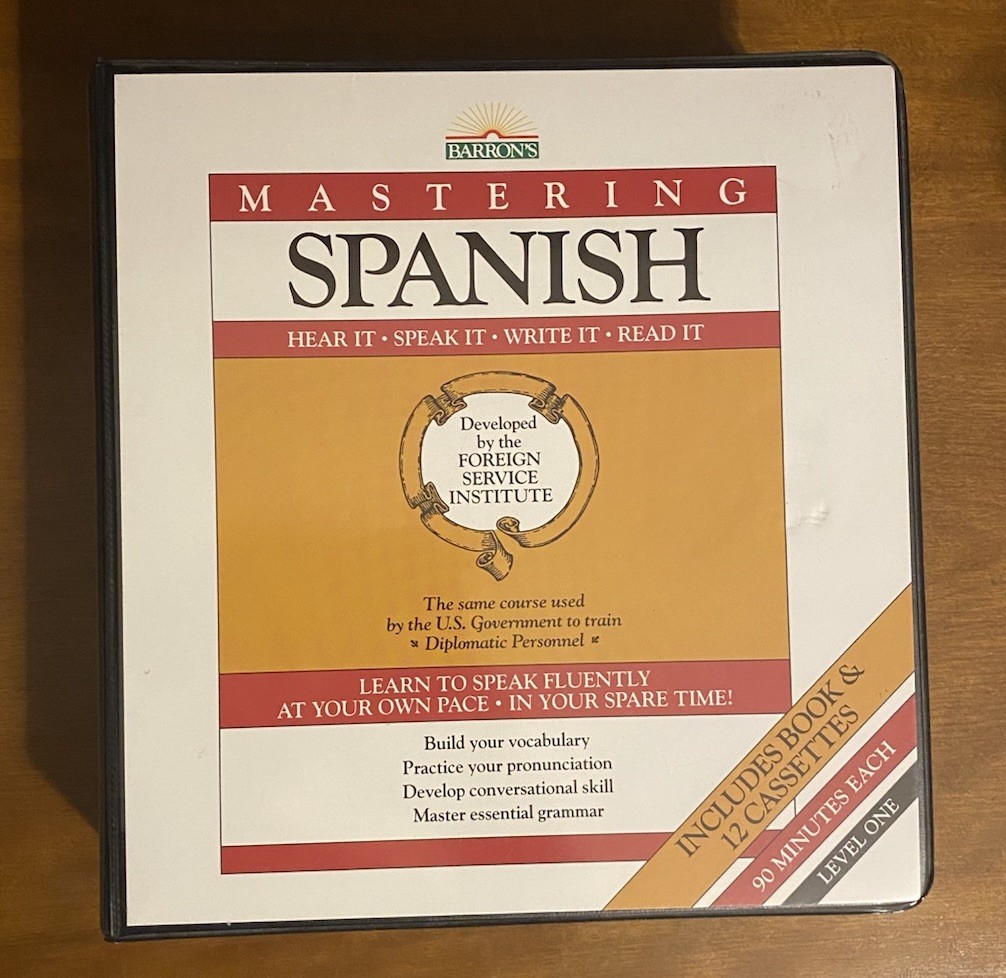 Barron’s Mastering Spanish Level One Complete Book + 12 Cassett