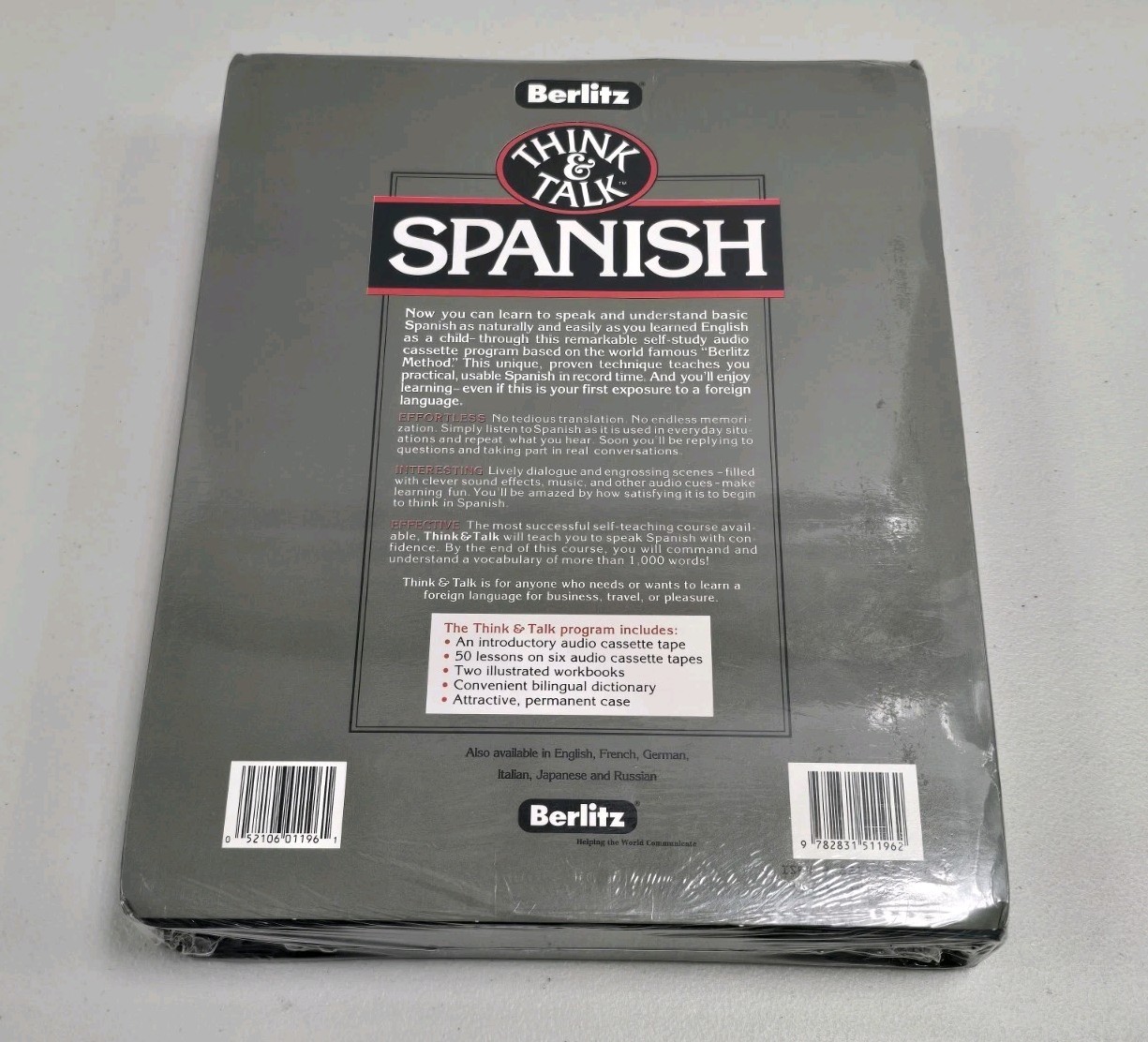 Berlitz Think & Talk Spanish Complete Set Of 6 Cassettes & Books *NEW SEALED*