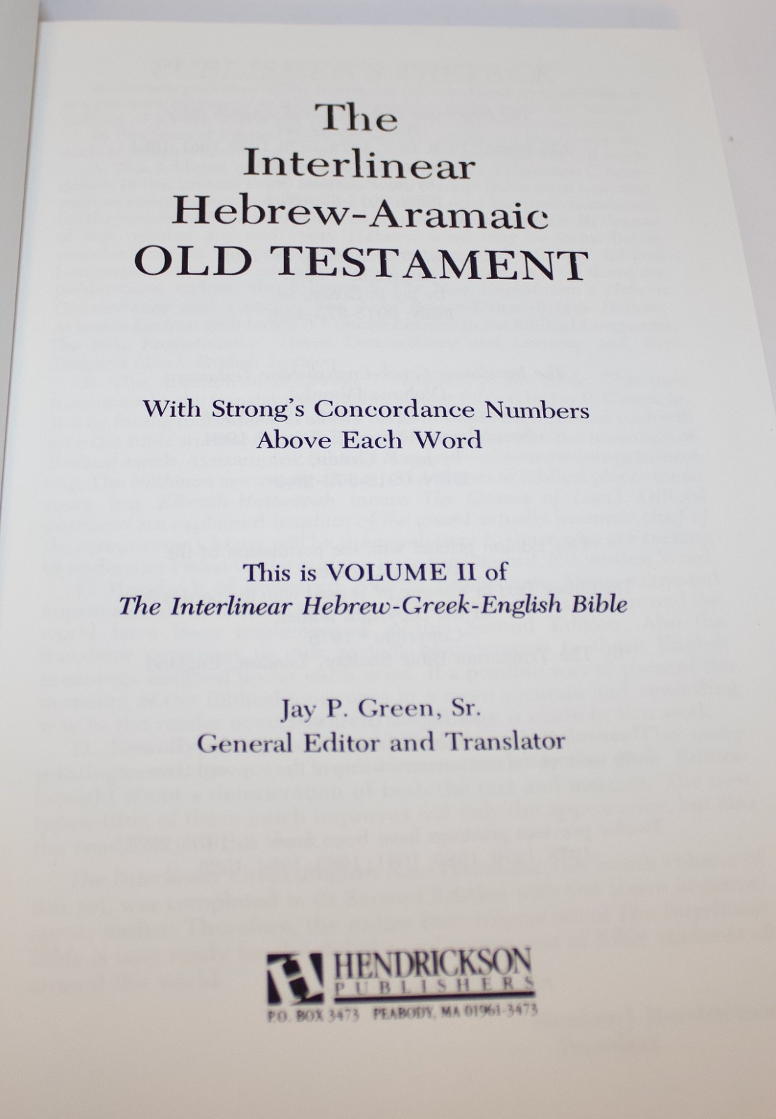 THE INTERLINEAR BIBLE – 4 VOLUME SET BY JAY GREEN HARDCOVER HEBREW GREEK ENGLISH