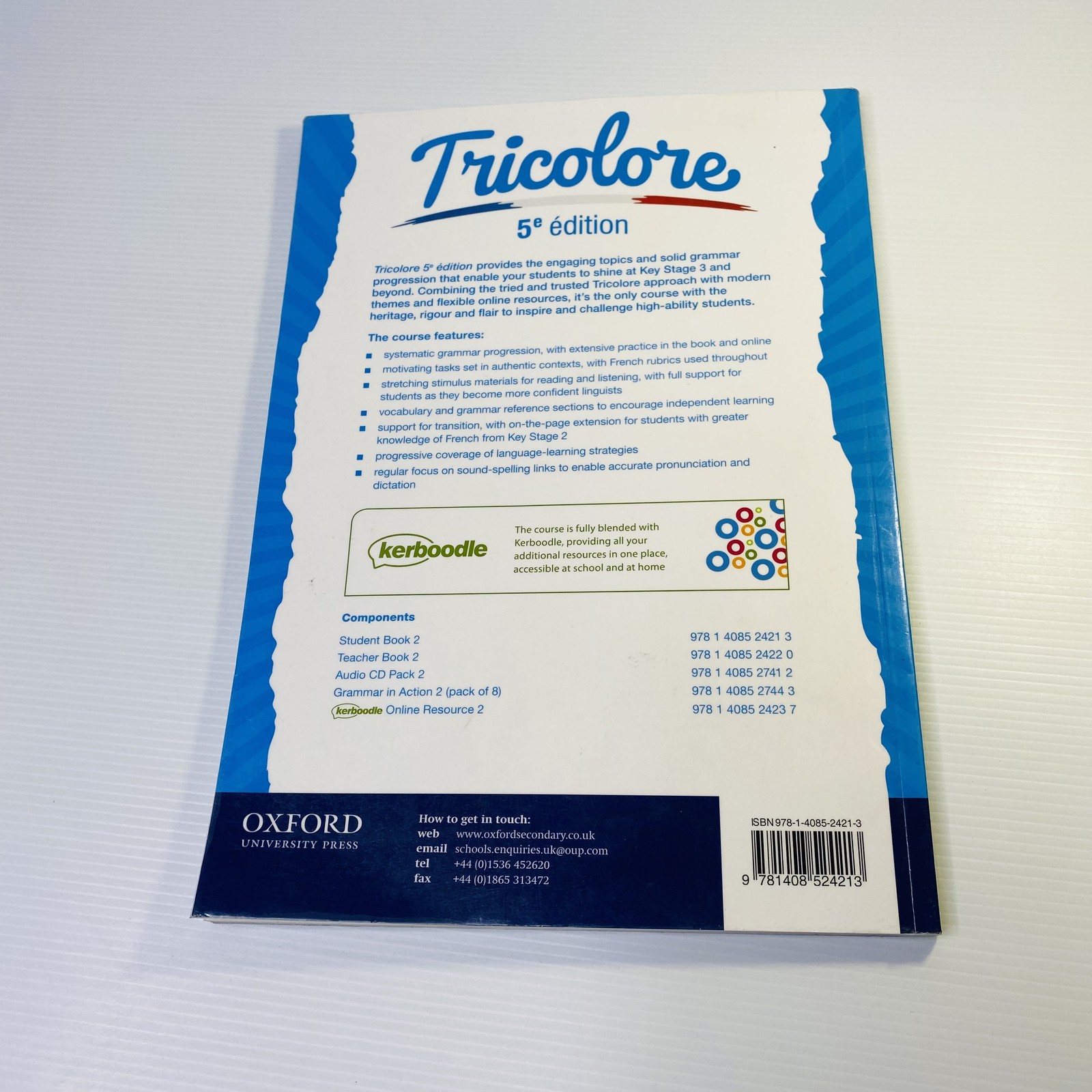 Tricolore 2 Oxford Fifth 5th Ed. 5E Sylvia French Language Book 9781408524213