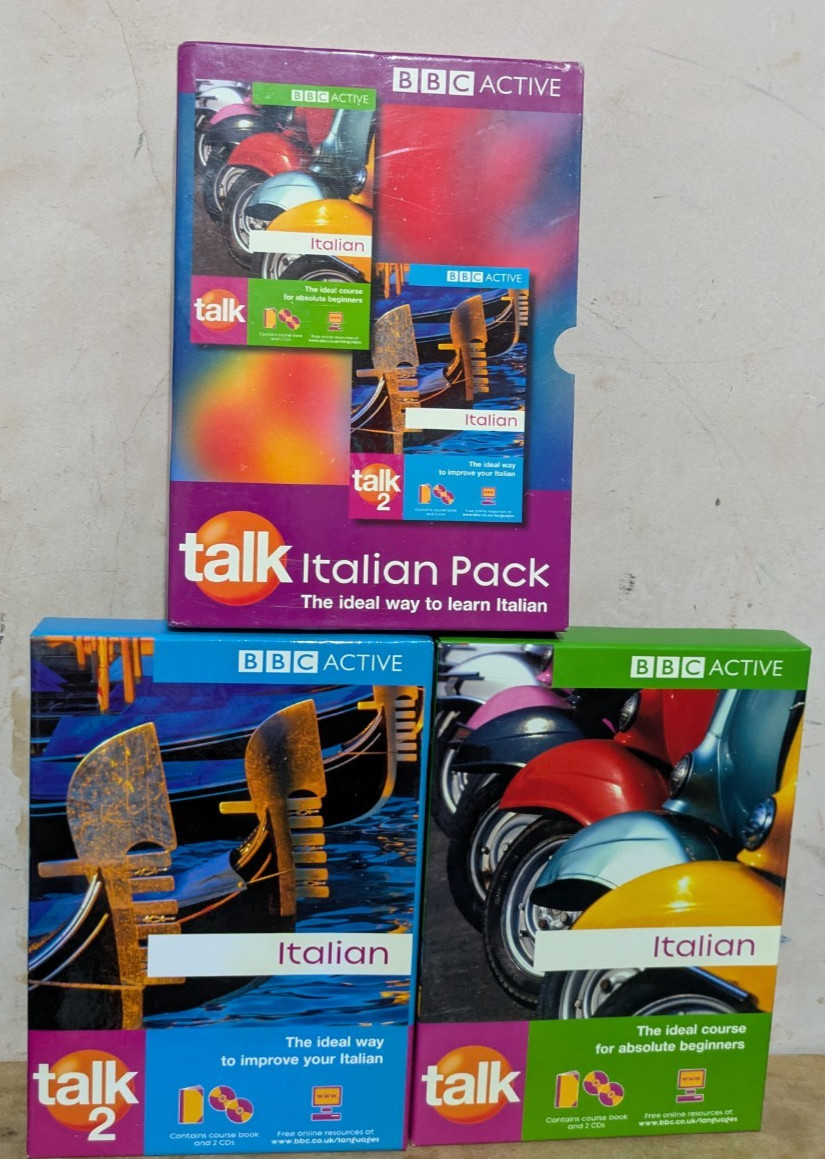 BBC Active Talk Italian 1&2 Double Pack CD/Book Language Learning Complete