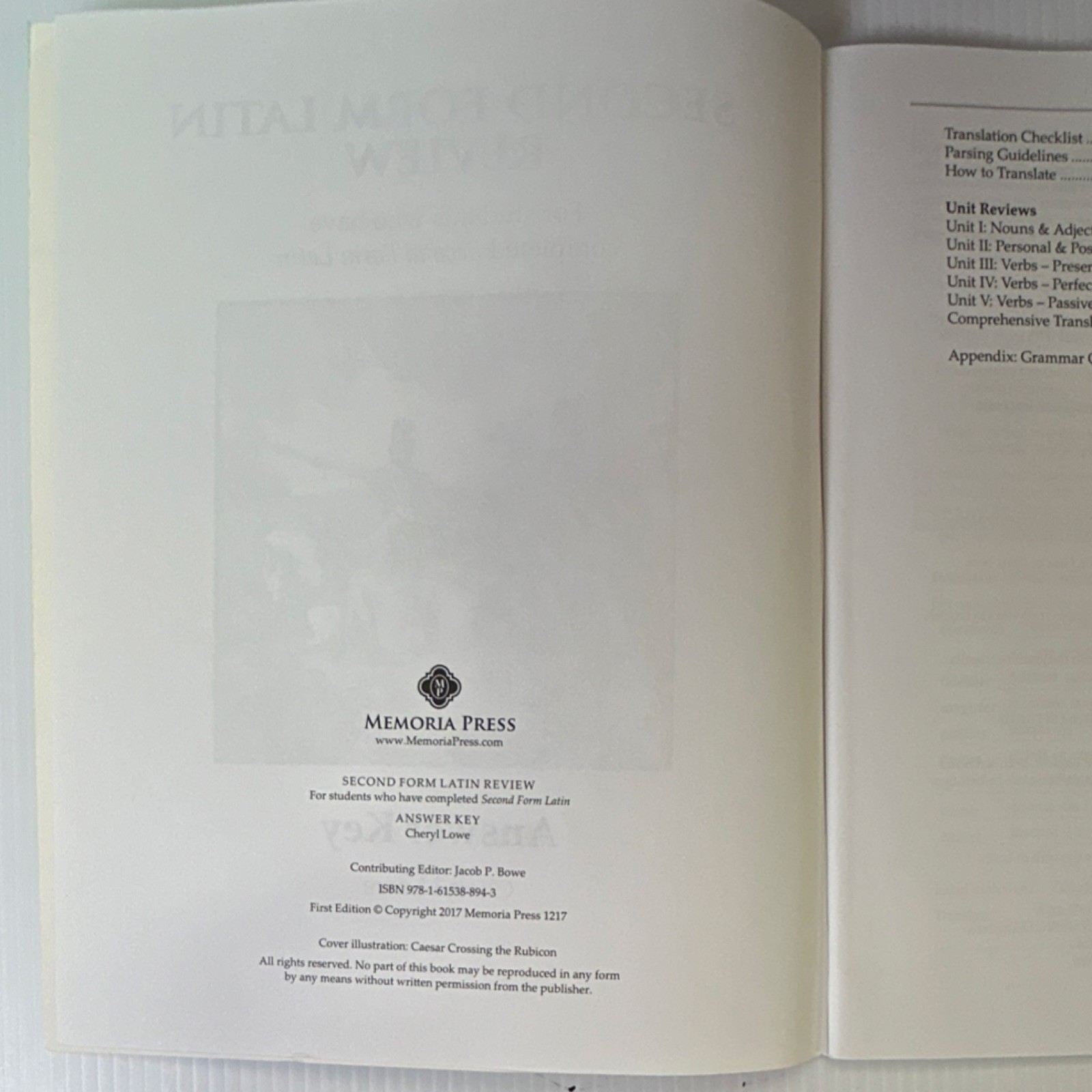 Second Form Latin Review Answer Key Cheryl Lowe Memoria Press Classical Trivium