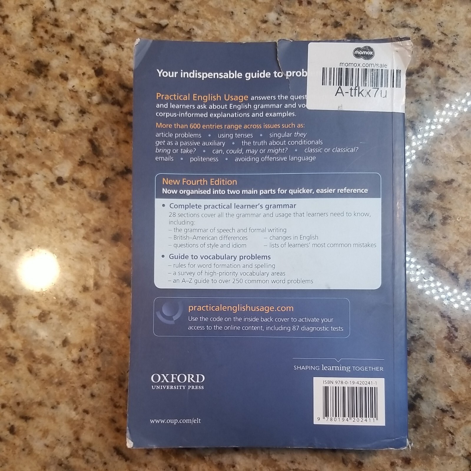 Practical English Usage 4th Edition Paperback with Online Access