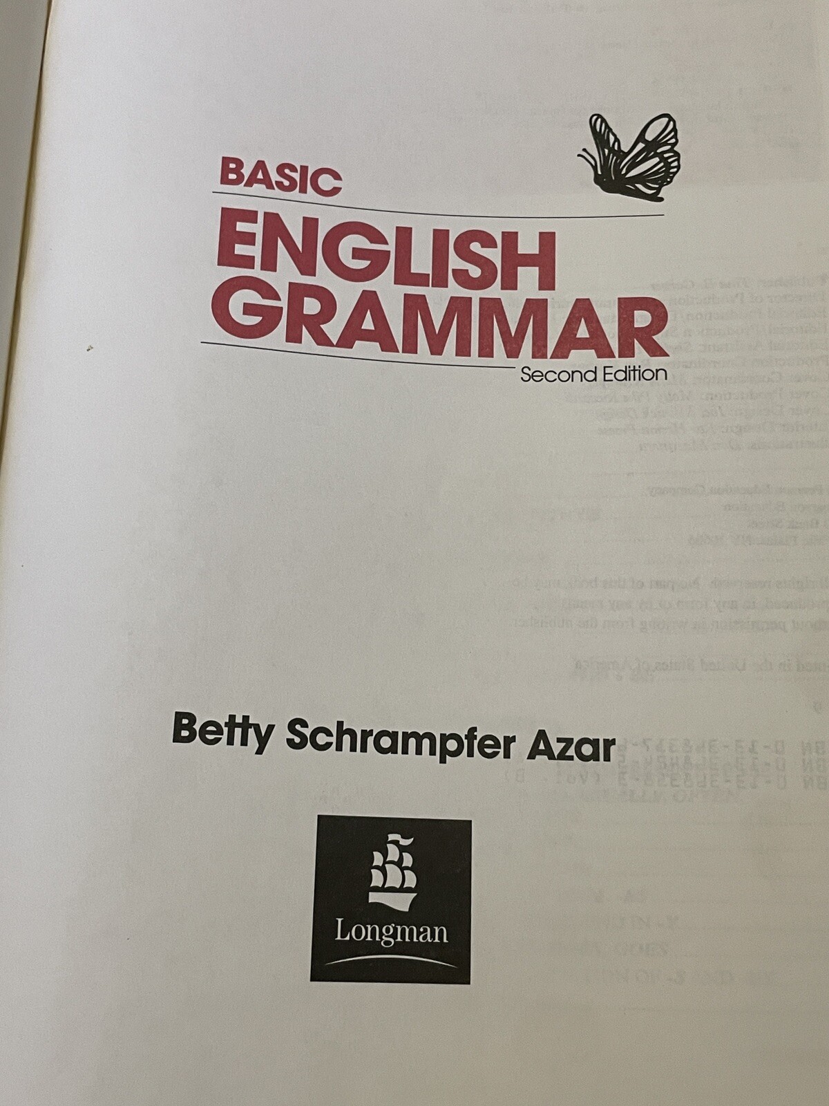 Basic English Grammar Second Edition Betty Schrampfer Azar