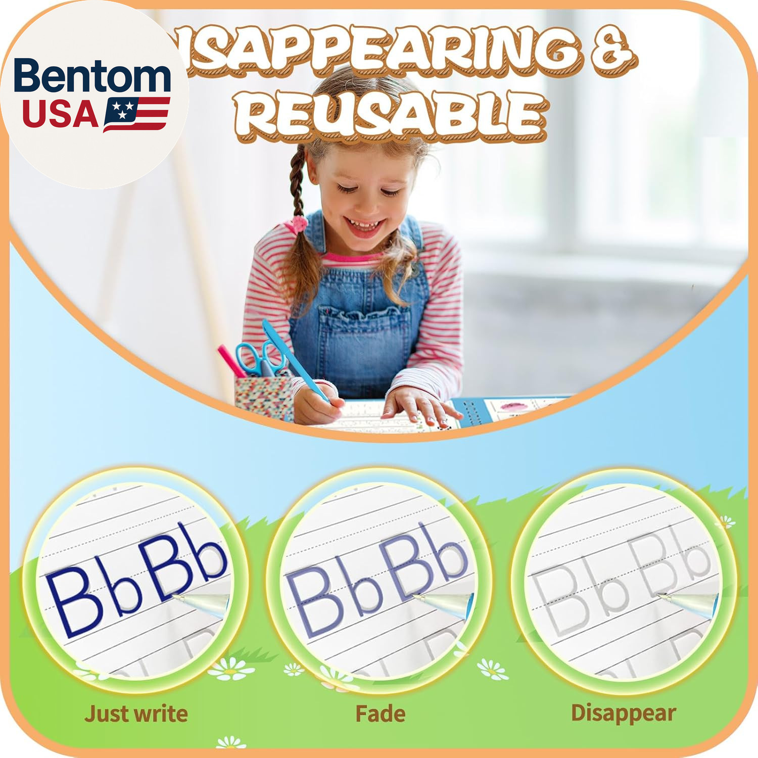 Magic Practice Copybook, Reusable Writing Practice Book, for Preschool Kids Age