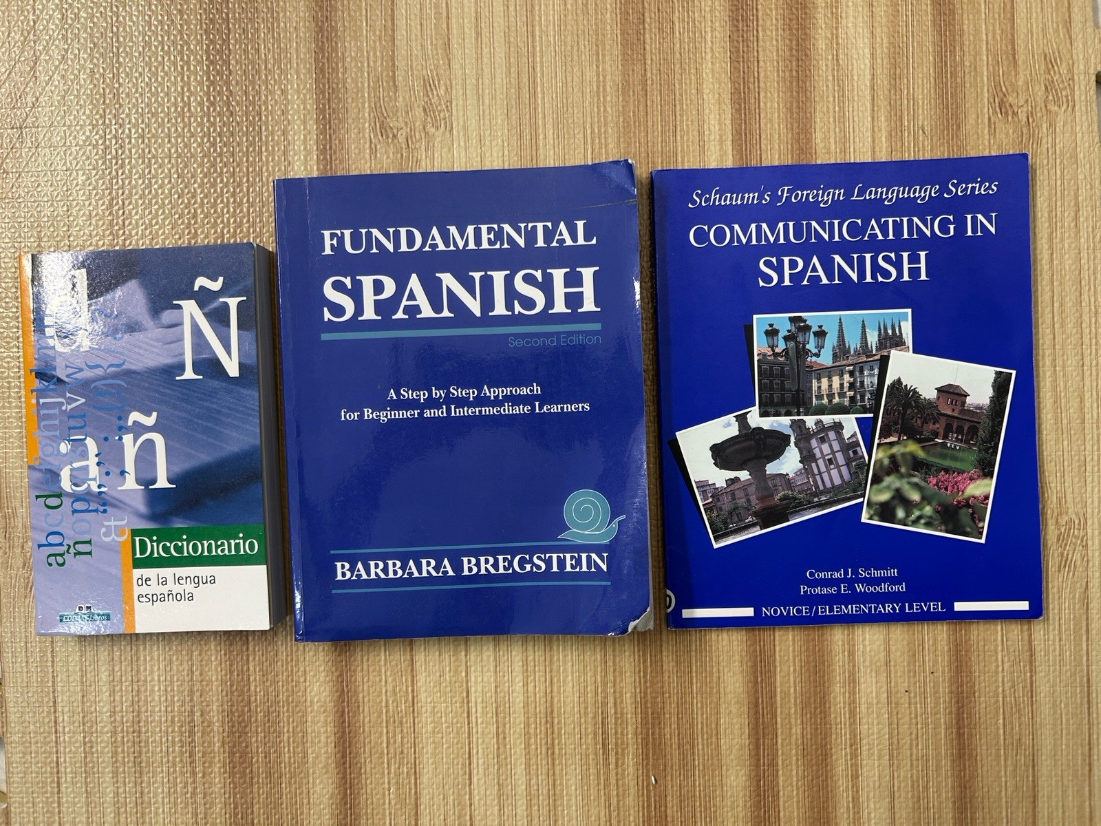 Spanish Learning Books Bundle Fundamental Spanish, Communication, Dictionary