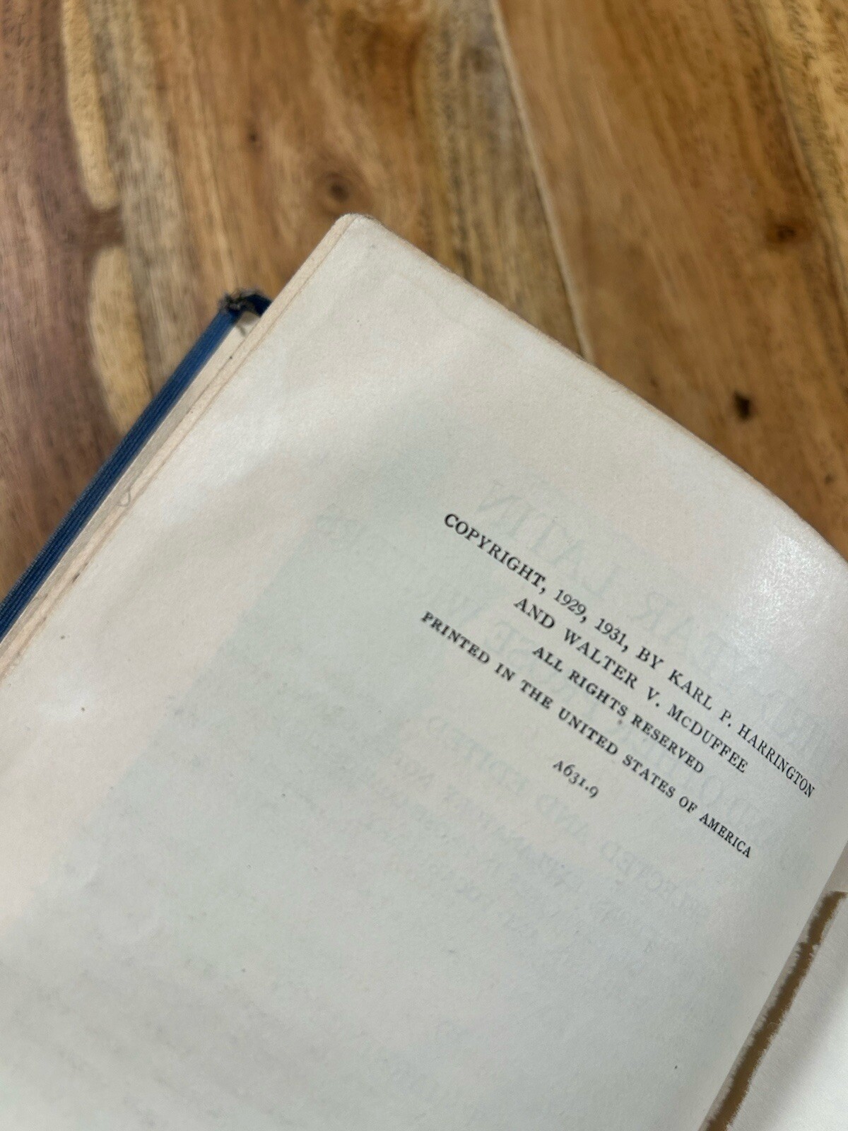 S*P*Q*R 1931 Third Year Latin Cicero & Other Prose Writers USA Book