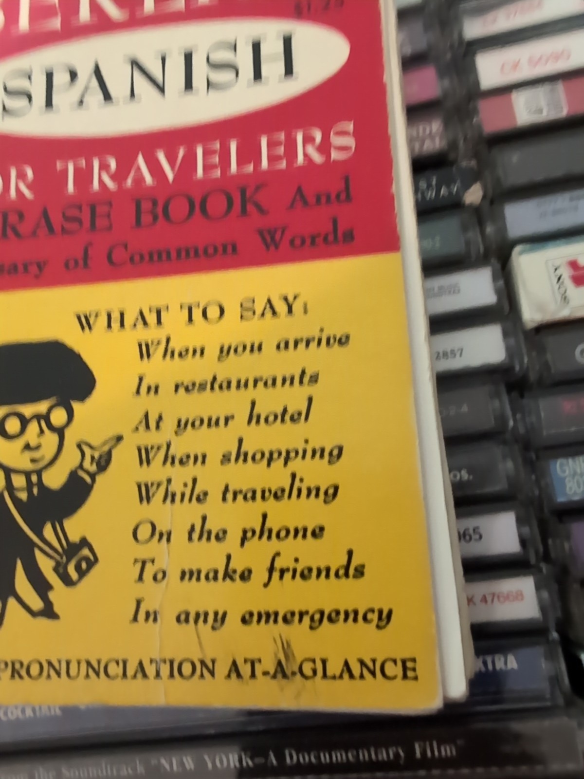 1954 Berlitz SPANISH for Travelers Phrase Book & Glossary 5.5″ x 3.5″ VTG