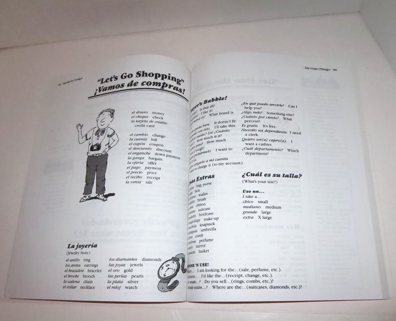 Spanish For Gringos Book W/ Cassette Tapes & Children’s Living Spanish Picture