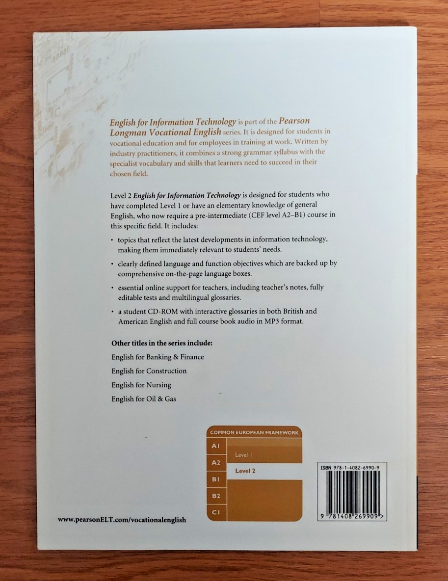 English for Information Technology 2 Vocational English Course Book with CD-ROM