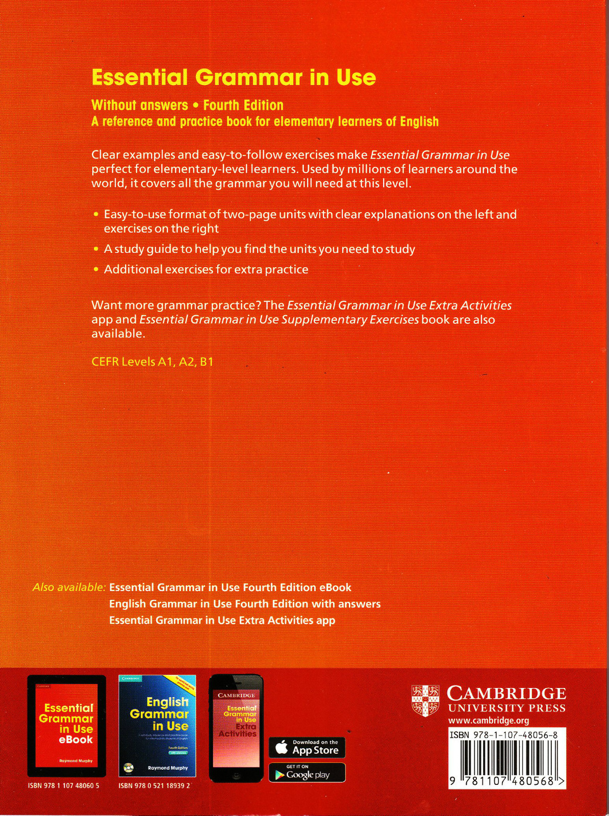 Cambridge ESSENTIAL GRAMMAR IN USE without Answers FOURTH Edition / R Murphy NEW
