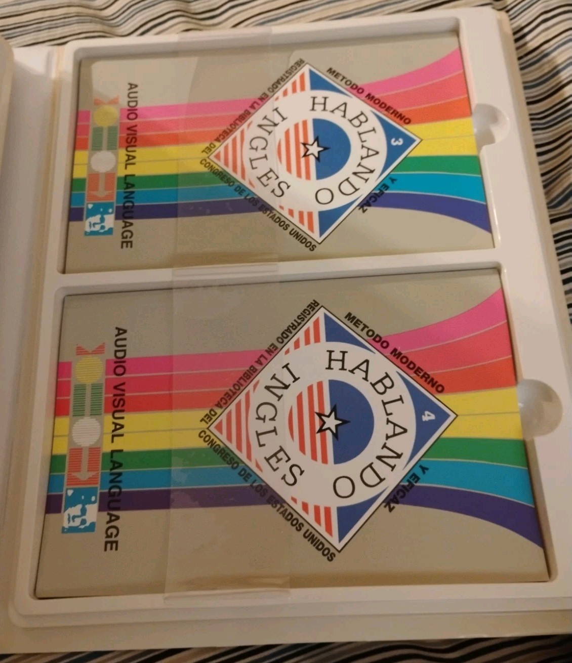 Hablando Ingles Audio Visual Language Course 1&2 -Spanish to English On Cassette