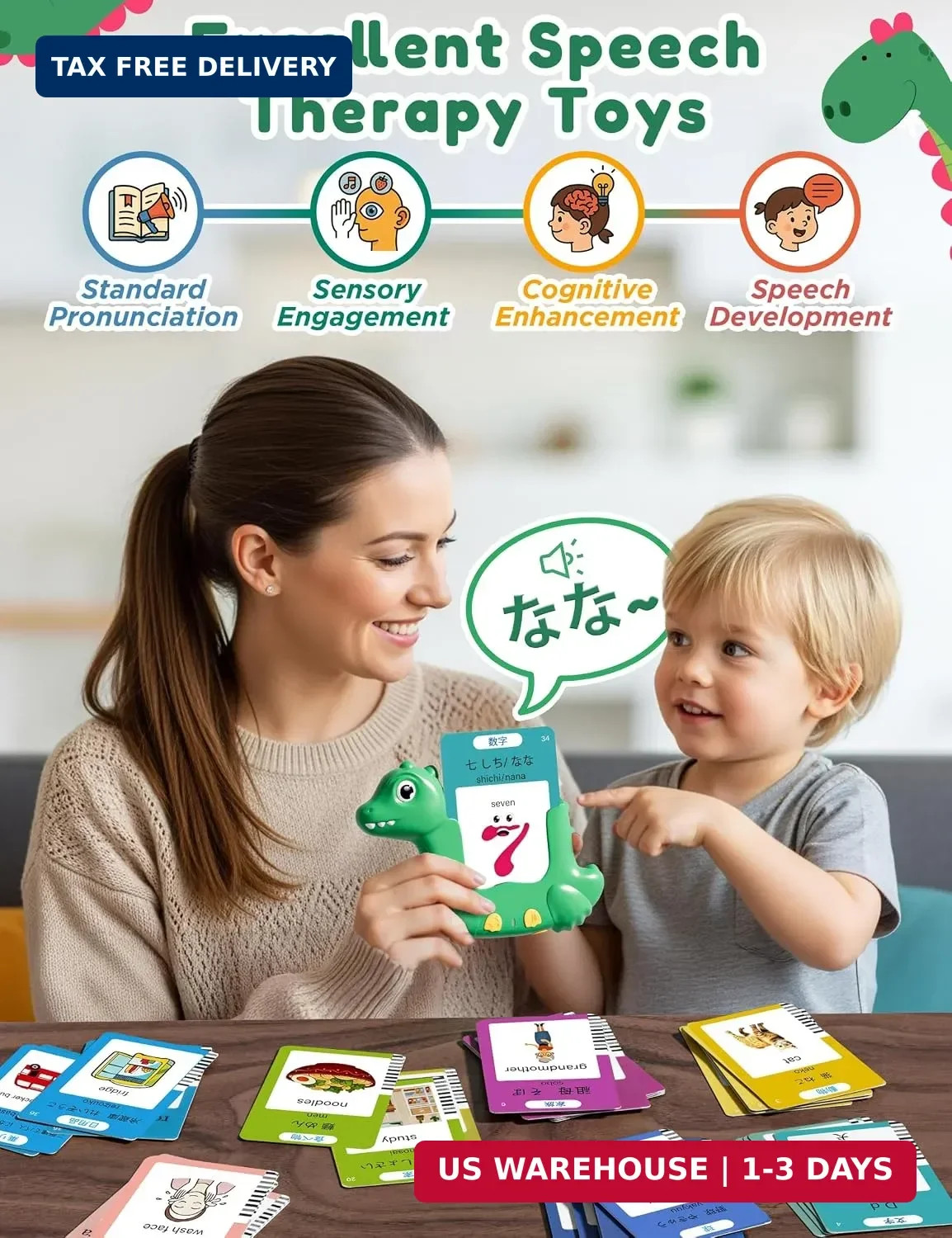 Japanese and English Talking Flash Cards for Kids, 510 Sight Words Bilingual Lea