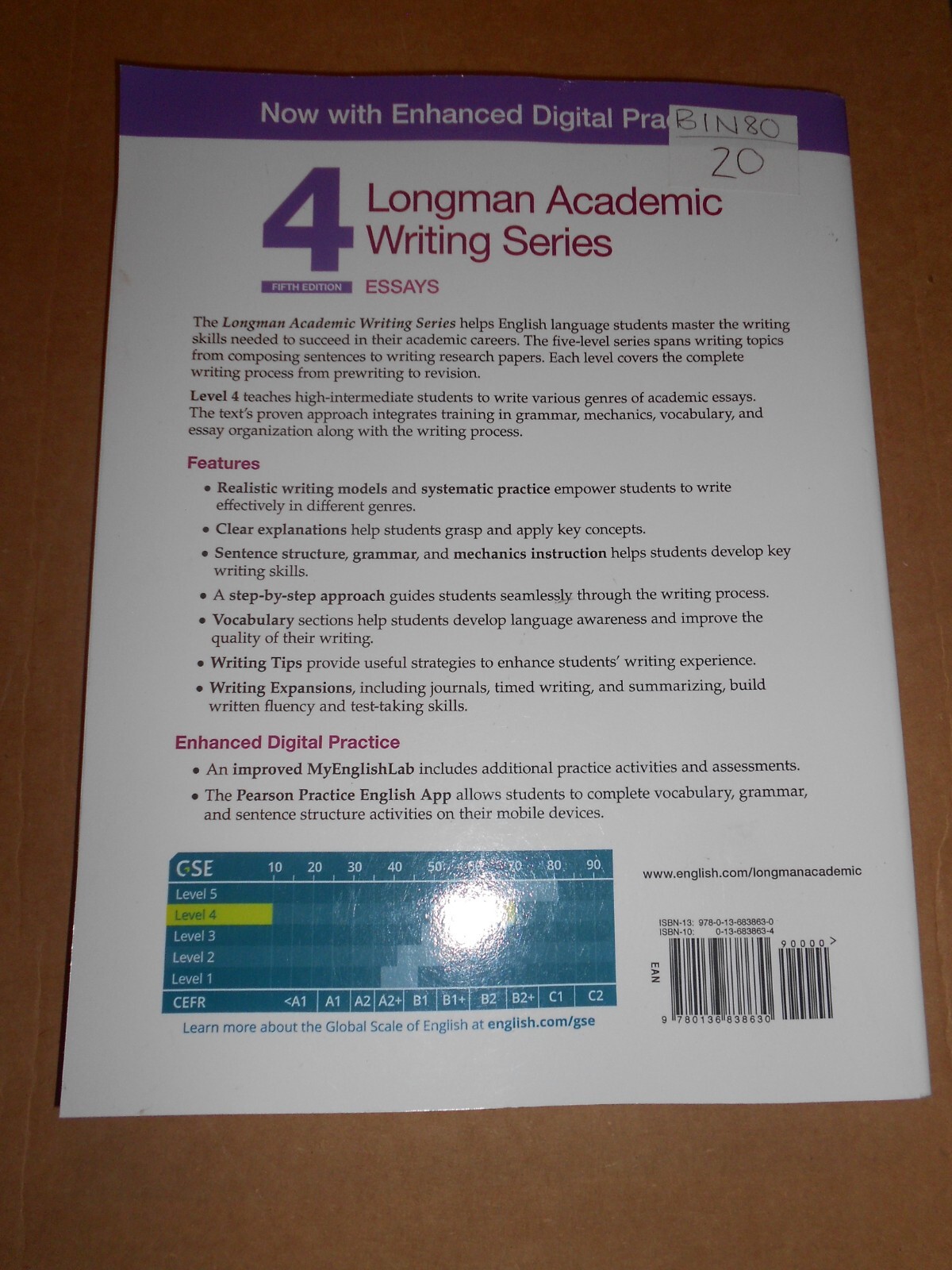 Longman Academic Writing (AE) Series Level 4 ESSAYS 5th Ed 2020 by Oshima, Hogue