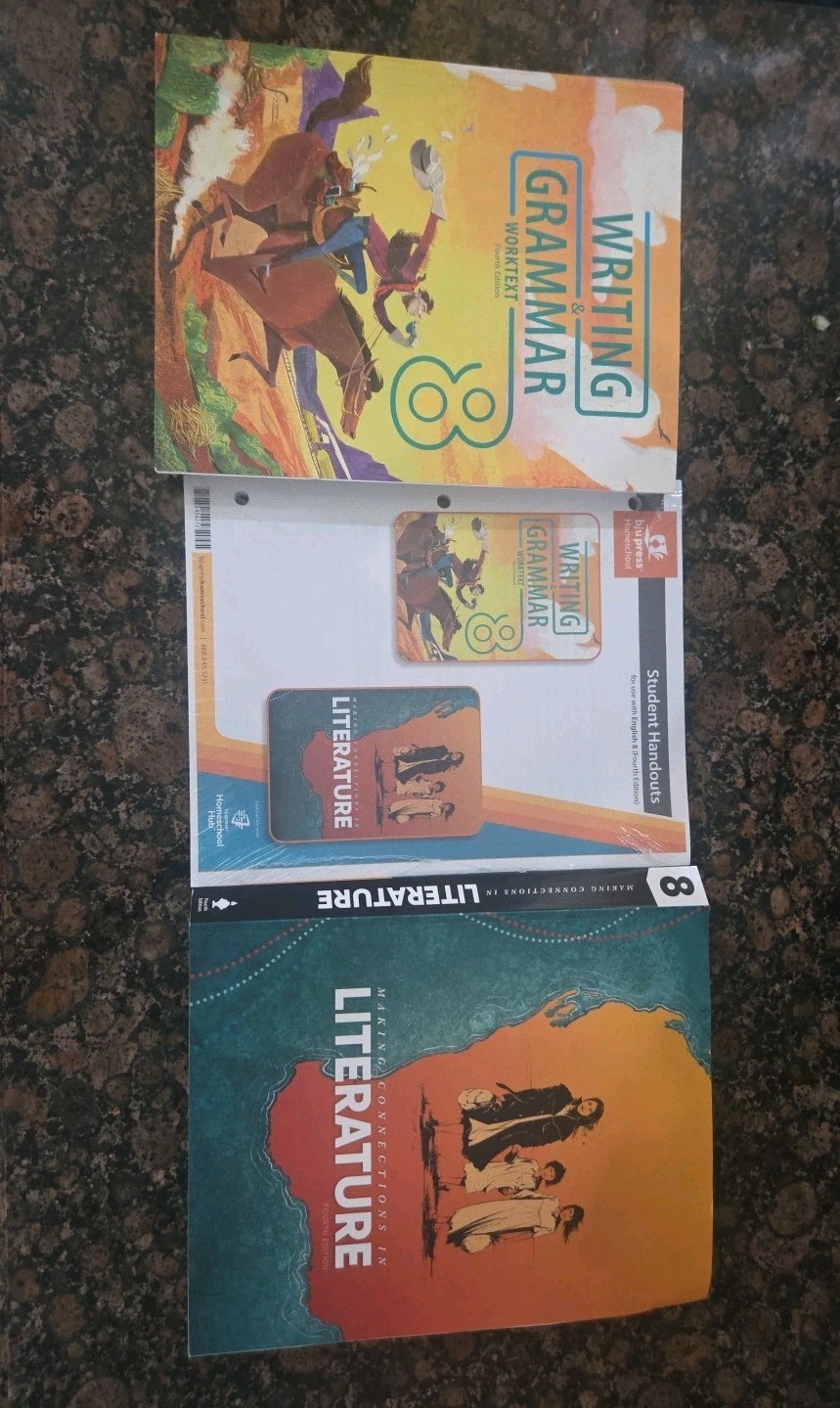 BJUPress4thEdition Kit,Writing andGrammar Worktext,Literature Textbook,Handouts