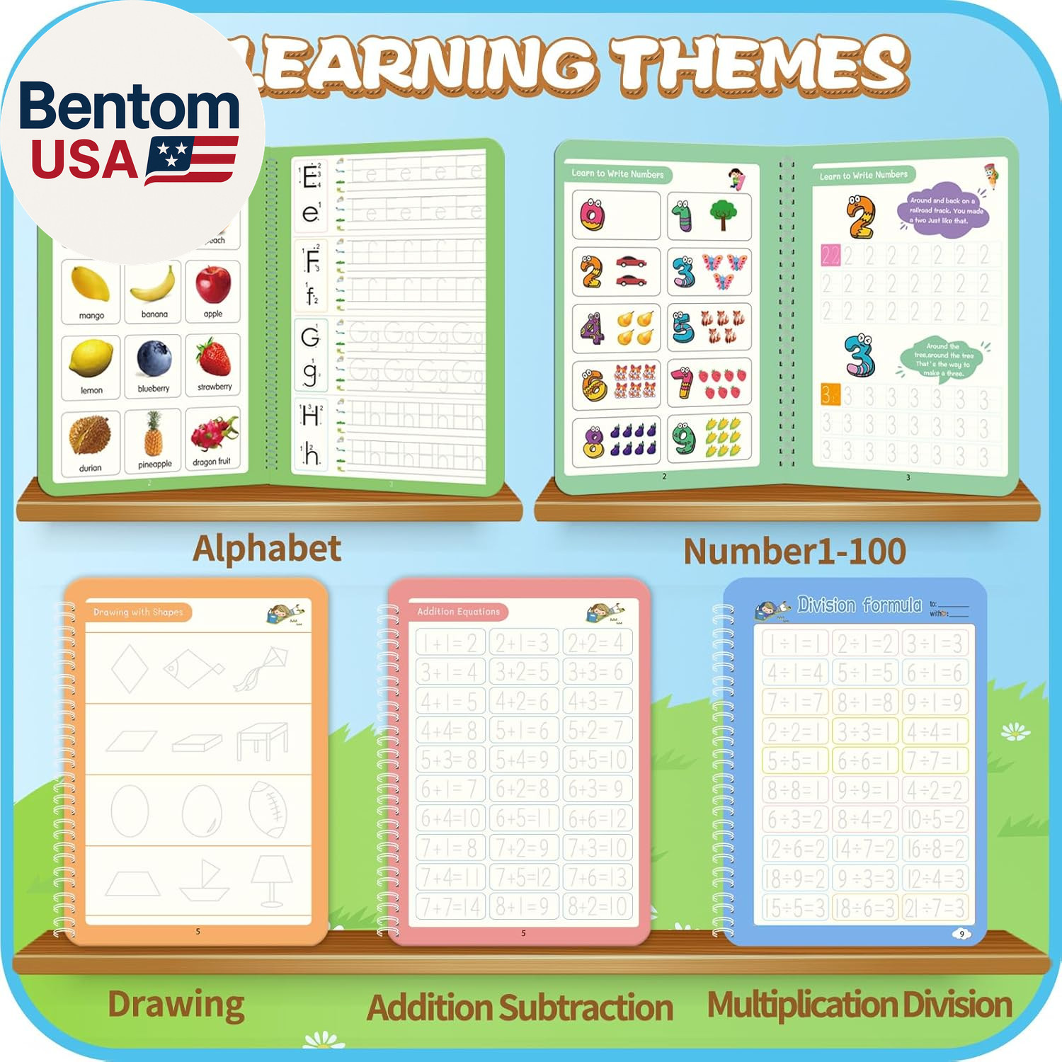 Magic Practice Copybook, Reusable Writing Practice Book, for Preschool Kids Age