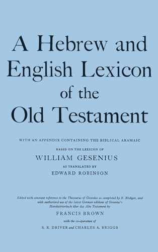 A Hebrew and English Lexicon of the – Hardcover, by Gesenius H. F. – Very Good b