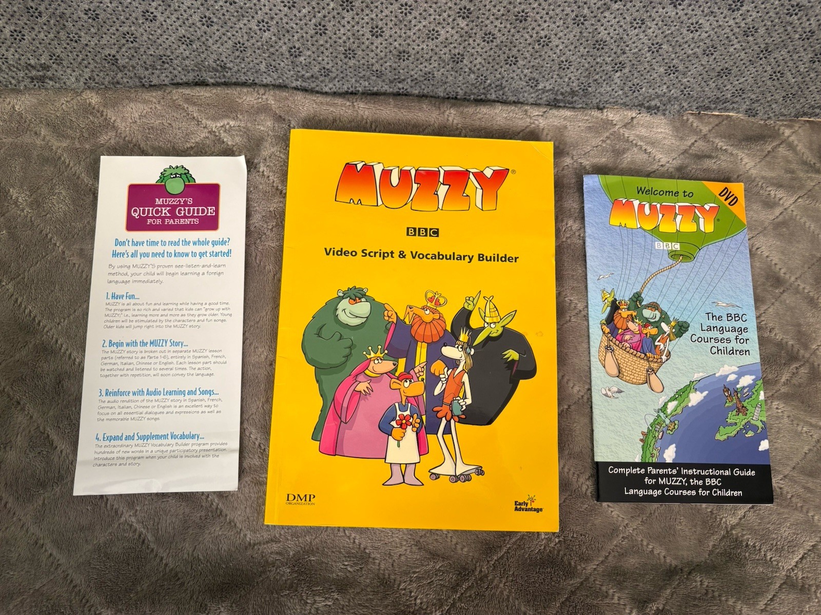BBC Muzzy Spanish Language Course For Children Kids Learn DVD Set Includes Book