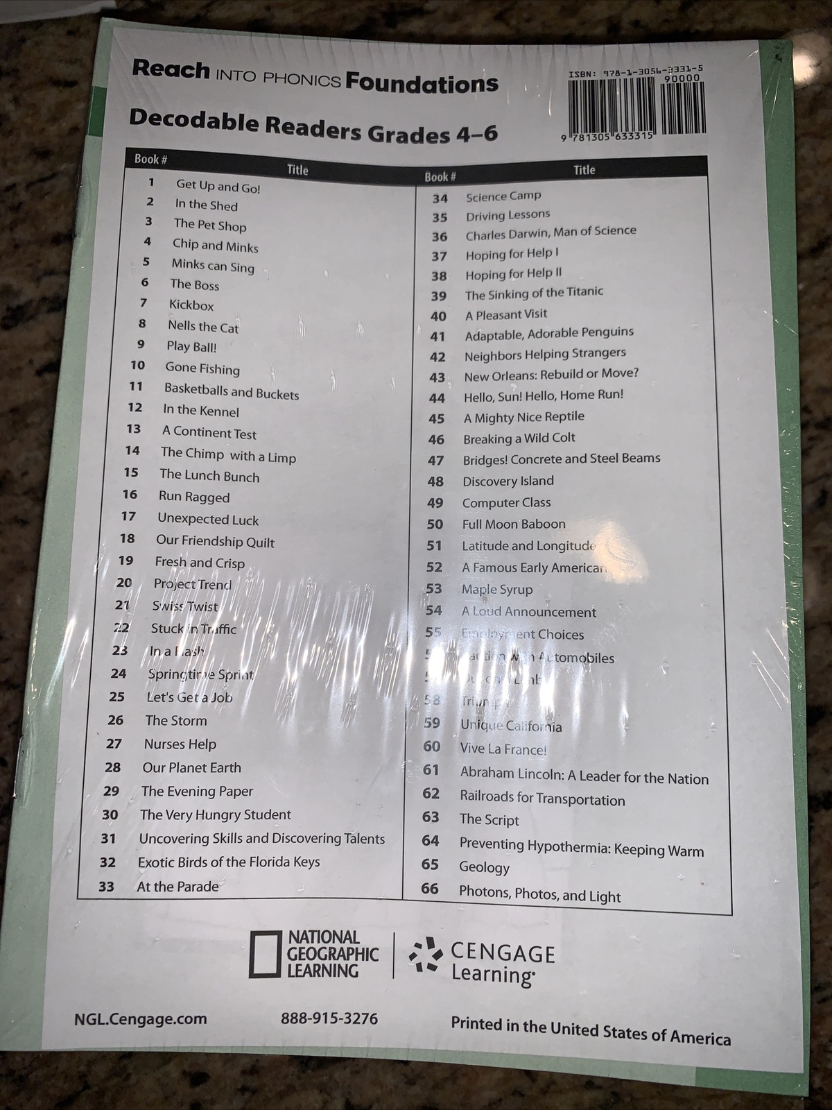 Reach Into Phonics Foundations 66 Decodable Readers Grades 4-6 Cengage Nat Geo