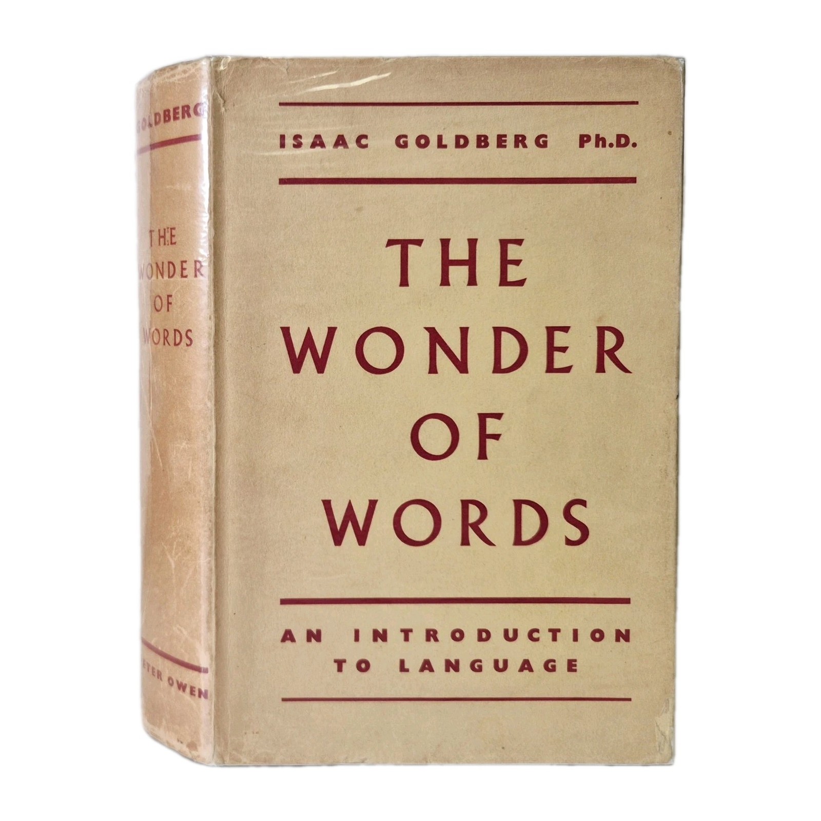 The Wonder Of Words – An Introduction To Language – Isaac Goldberg – 1958 Peter