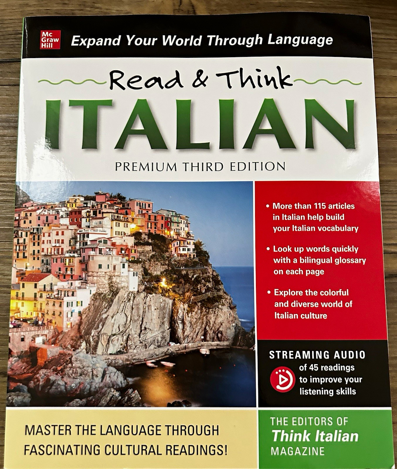 McGraw Hill Read & Think Italian Premium 3rd Ed 2017 Book Intermediate