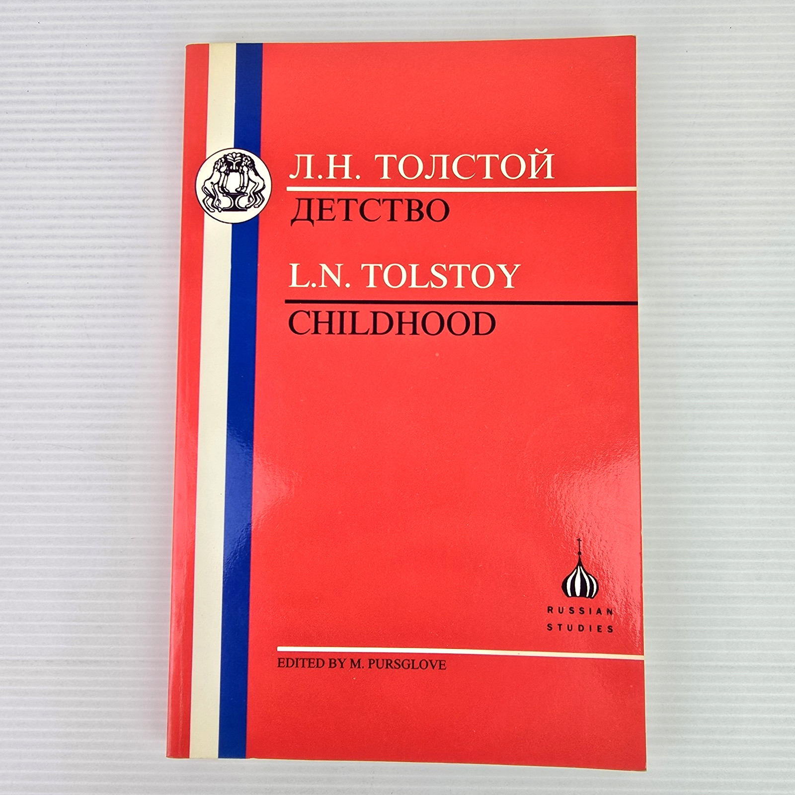 Leo Tolstoy Childhood Paperback Russian Text Autobiographical 1993 Pursglove