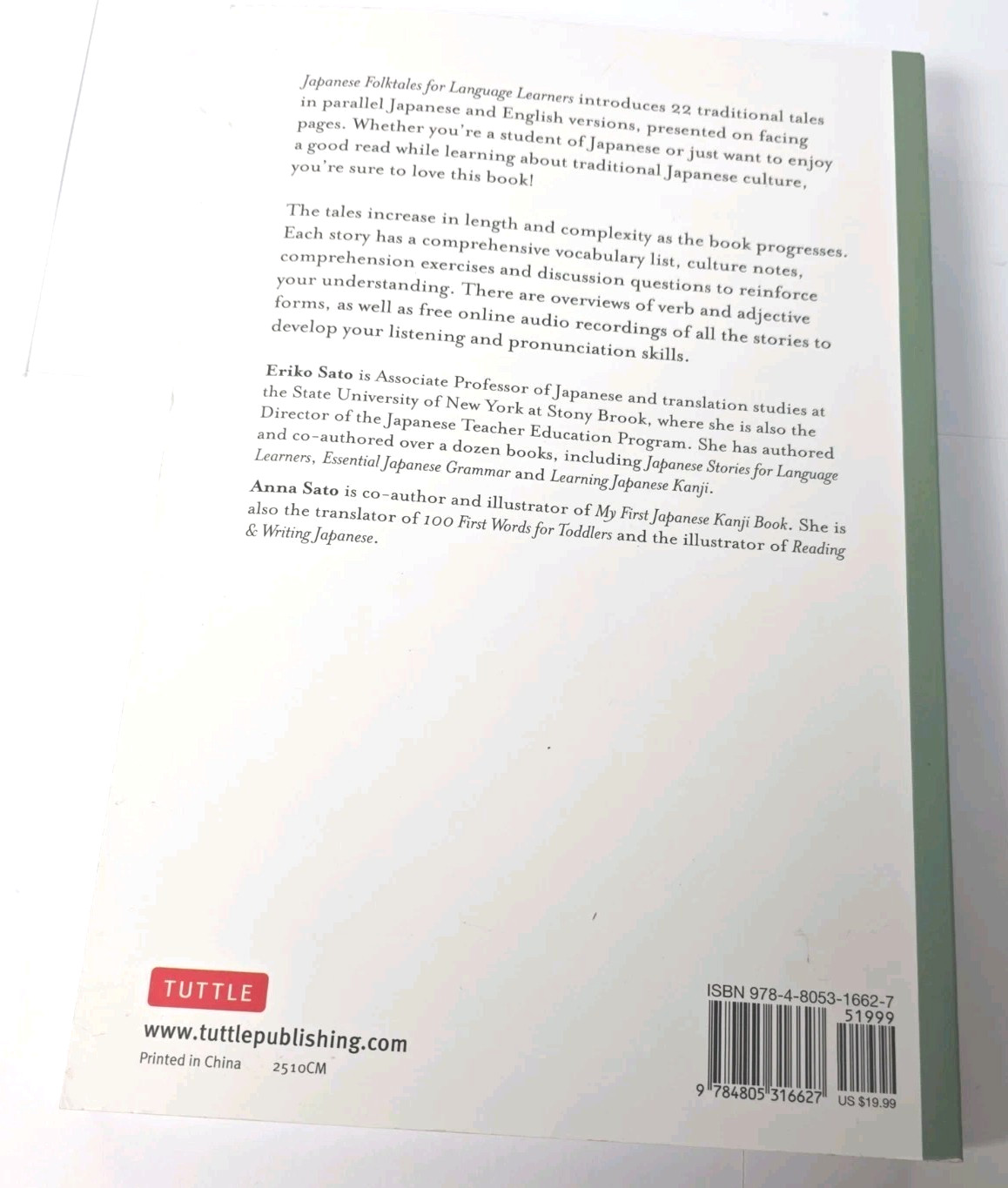 Japanese Folktales for Language – Paperback, by Sato Eriko; Sato – Very Good