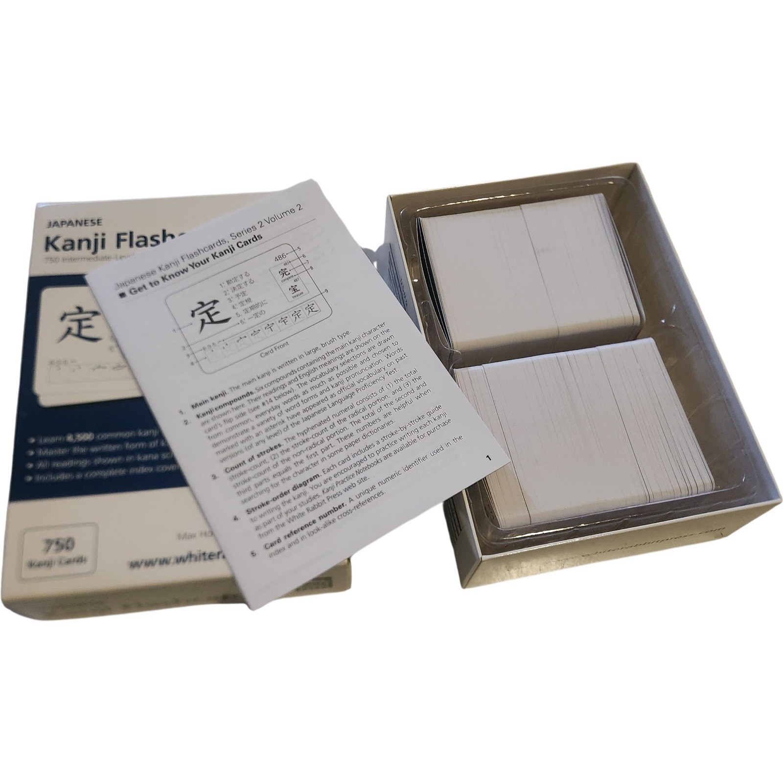 White Rabbit Press Japanese Kanji Flashcards Series 2 Volume 2 750 Cards