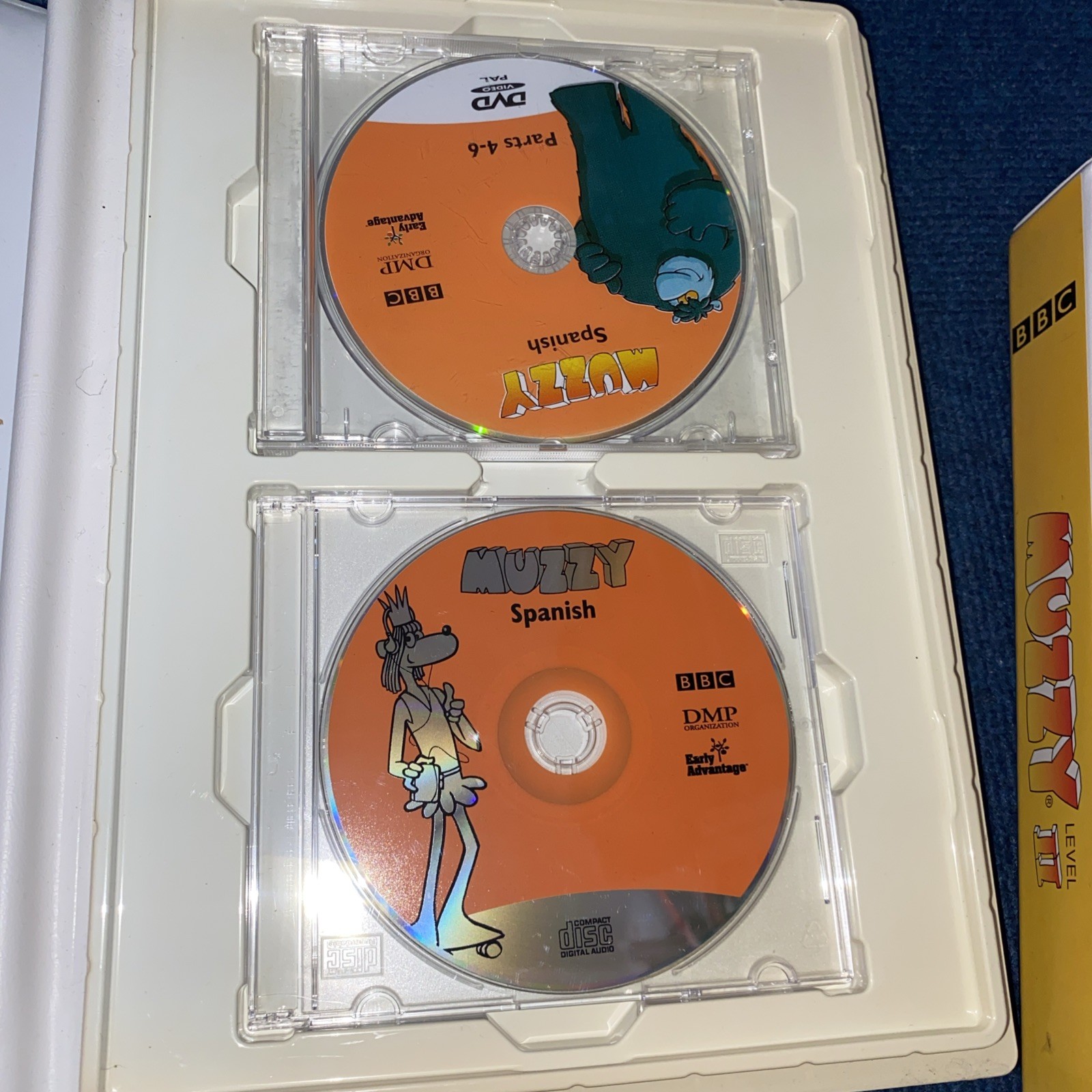 MUZZY BBC Language Course For Children Level 1 SPANISH w/ 4 DVDs 2 CDs Book (W)