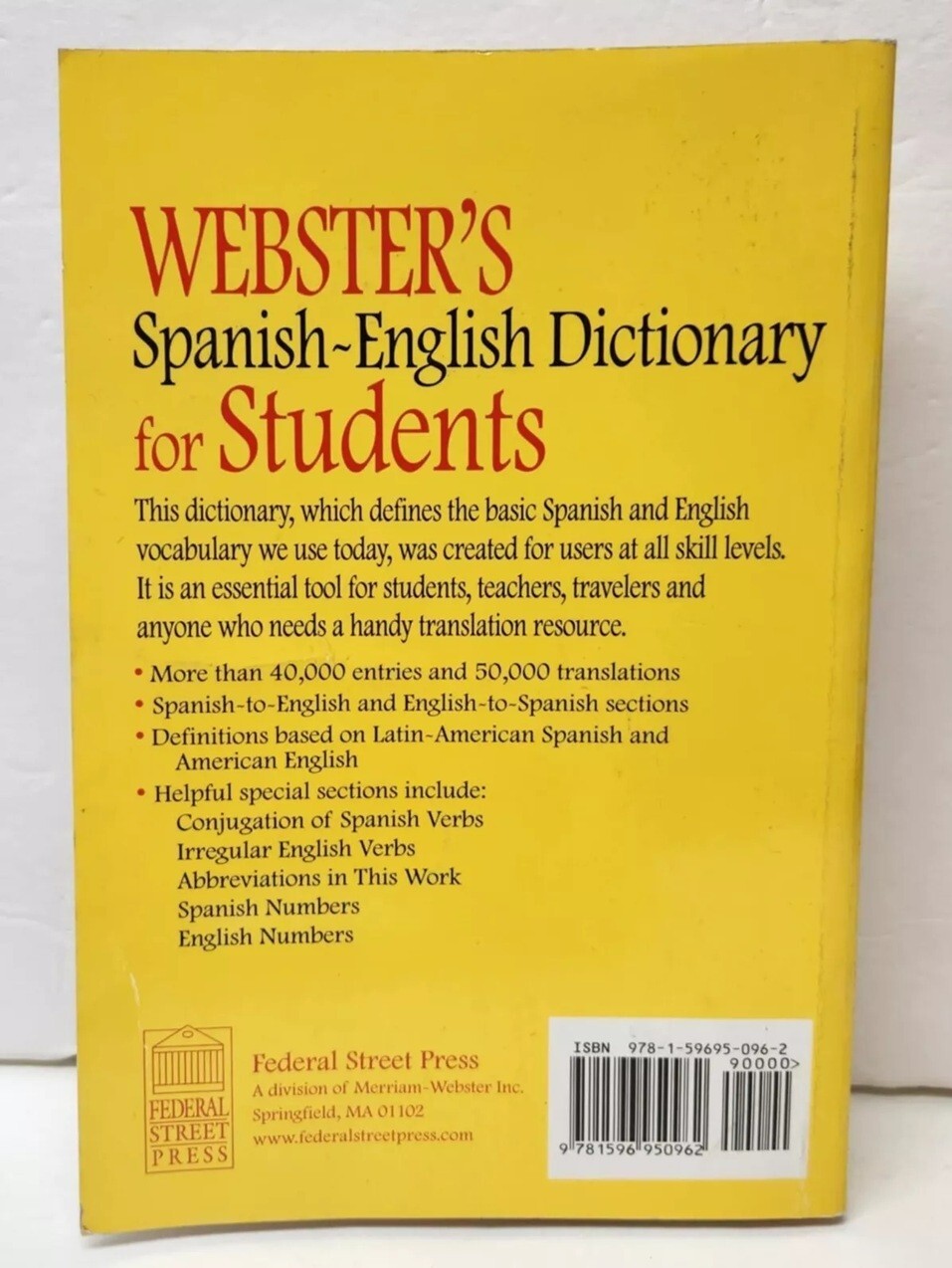 Webster’s Spanish – English Dictionary For Students Merriam Webster