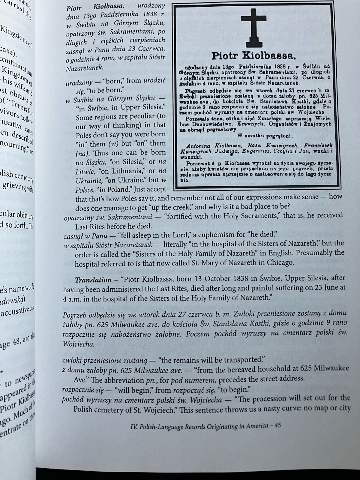 In Their Words: A Genealogist’s Translation Guide, Vol. 1: Polish