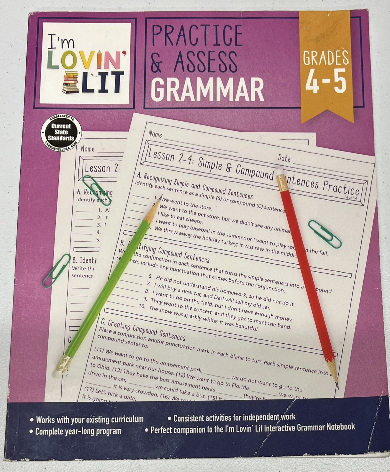 I’m Lovin’ Lit Practice and Assess Grammar, Grades 4-5 Erin Cobb