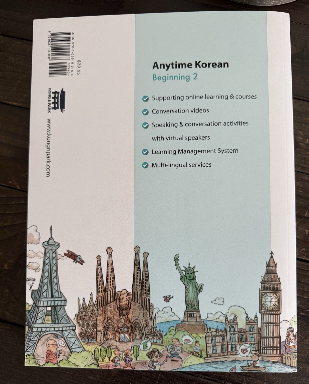 Anytime Korean Beginning 2 Beginner Korean Course Book + Online Learning