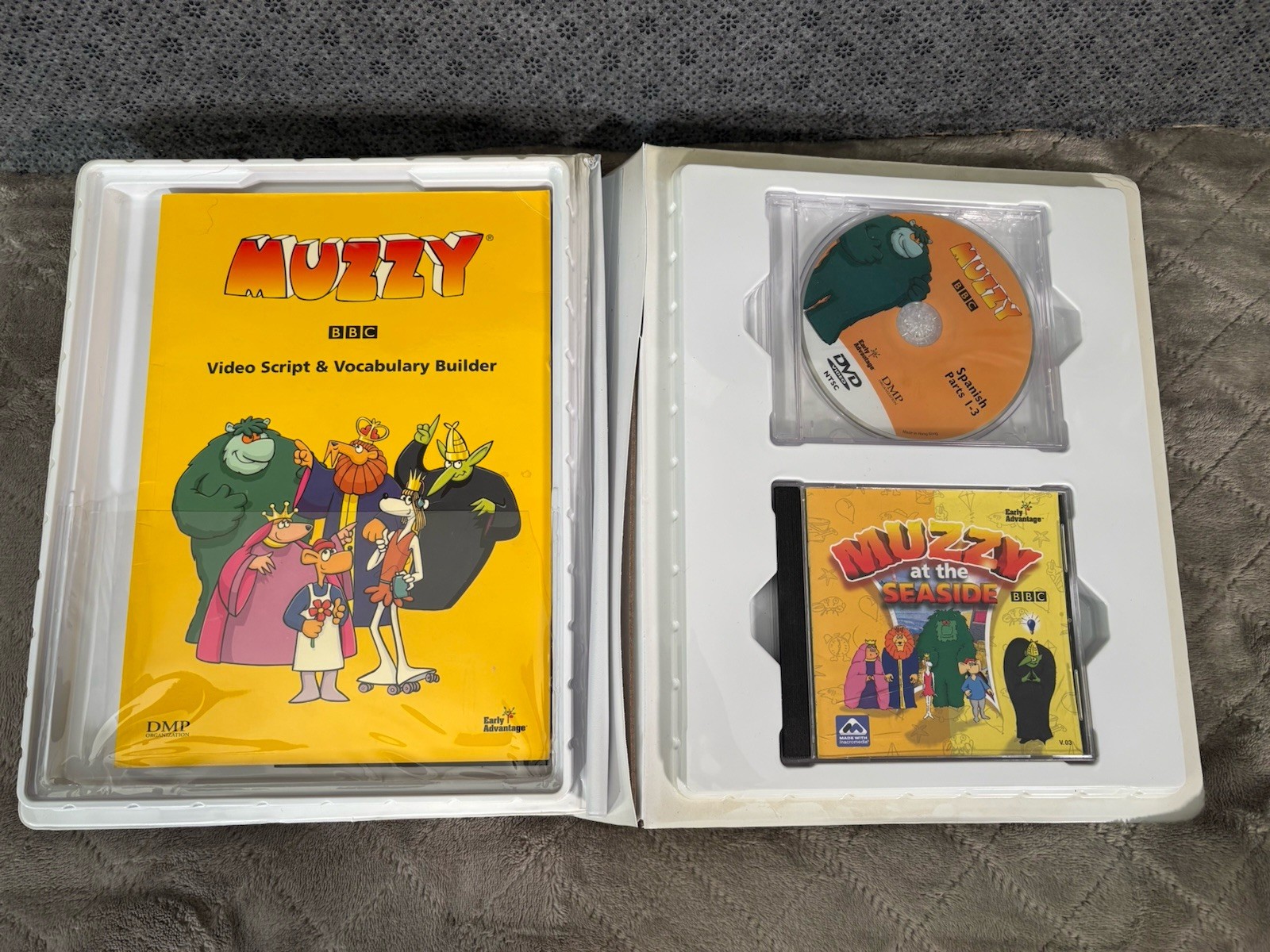 BBC Muzzy Spanish Language Course For Children Kids Learn DVD Set Includes Book