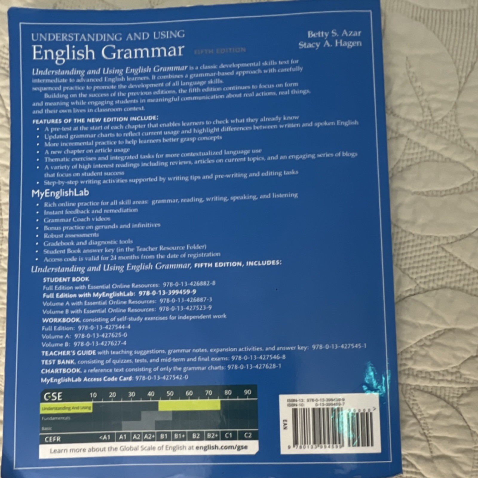 Pearson Understanding and Using English Grammar 5th Ed MyEnglishLab – Azar Hagen