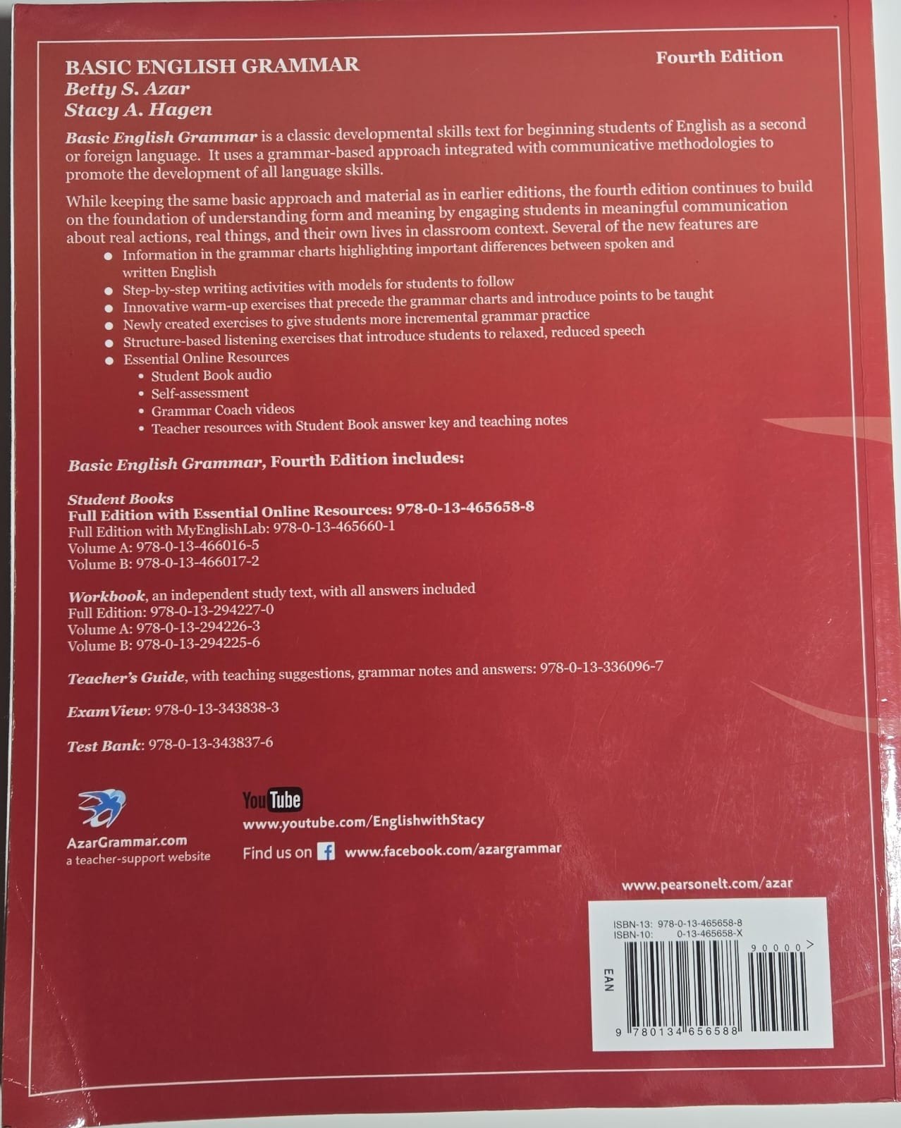 Basic English Grammar 4th Edition 📘 Azar & Hagen ESL Textbook Pearson