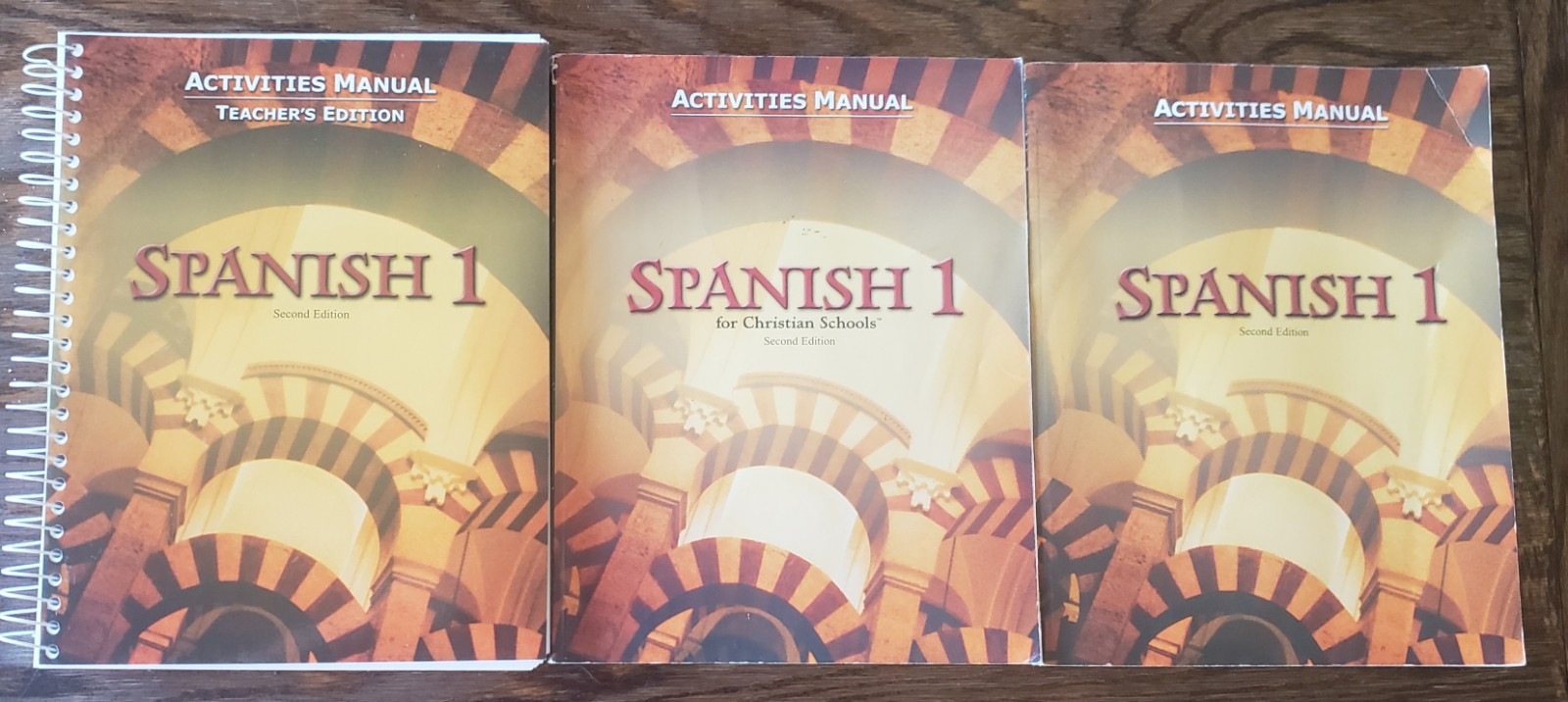 Spanish 1 Activities Manual SET Of 2 student & 1 Teacher Ed BJU PRESS