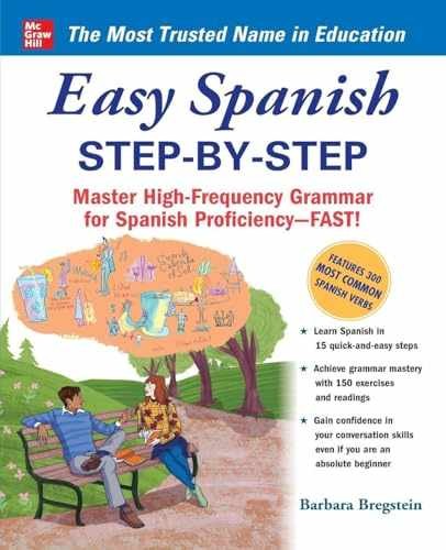 Easy Spanish Step-By-Step – Paperback, by Barbara Bregstein – Acceptable p