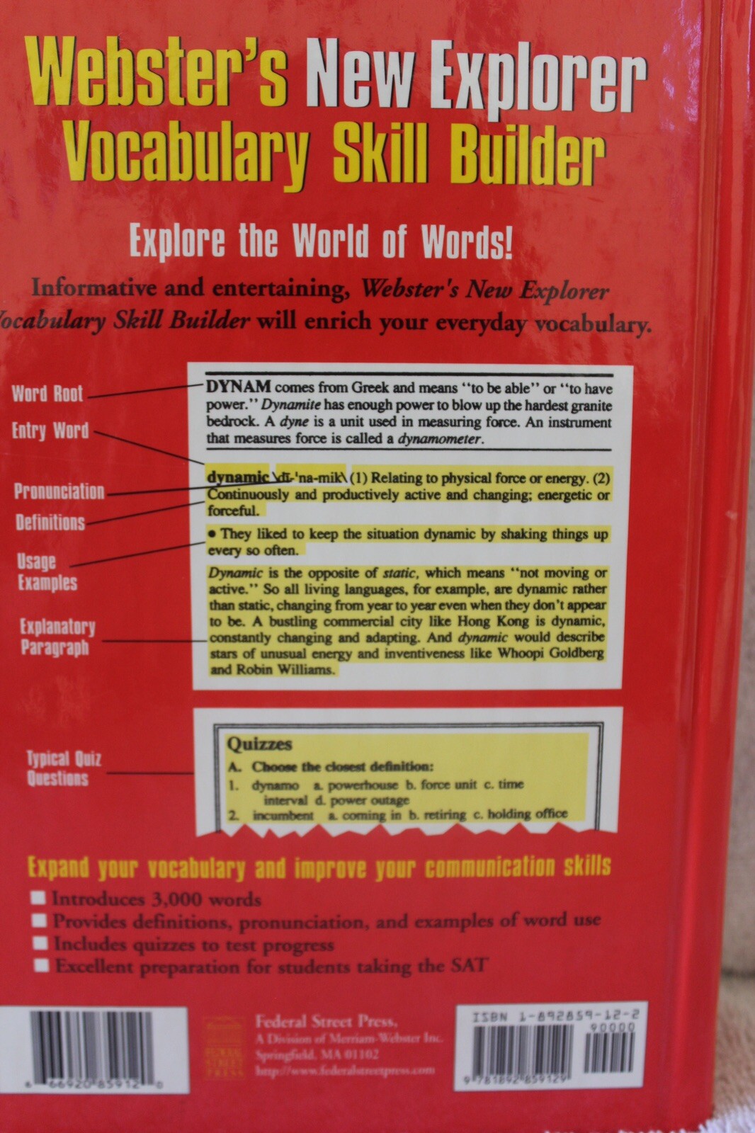 Webster’s New Explorer Vocabulary Skill Builder – Created by Merriam-Webster