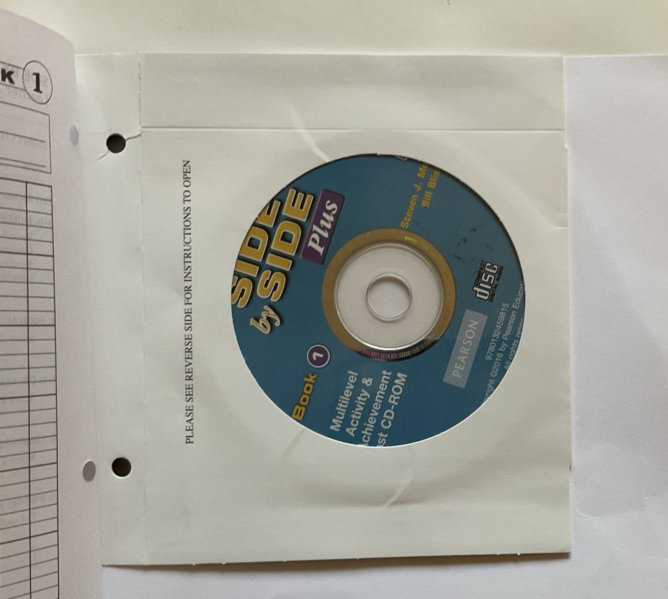 SET 3 Side by Side Plus 1 Activity Workbook + Test Book + CDs Bliss and Molinsky