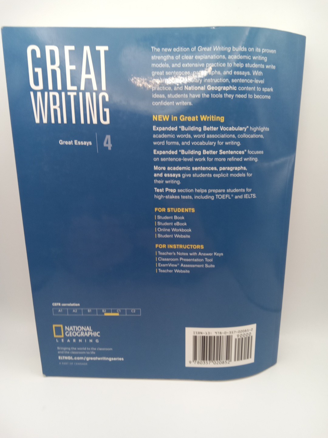 National Geographic Learning Great Writing 5th Ed. Great Essays 4 FREE SHIPPING