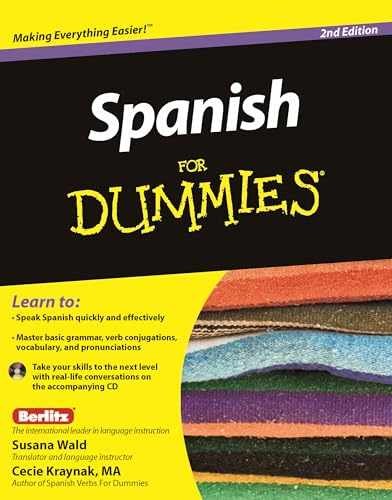 Spanish For Dummies (For – Paperback, by Wald Susana; Kraynak – Very Good l