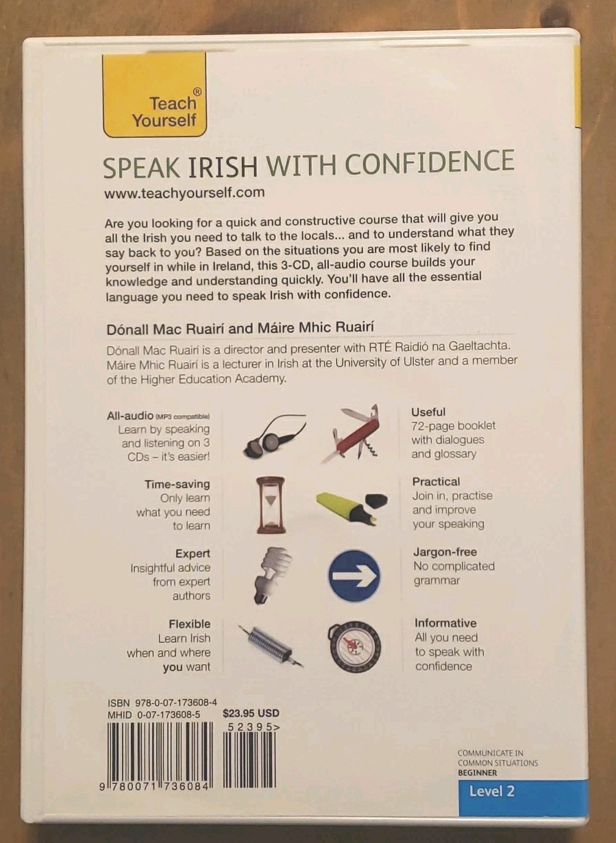 Speak Irish with Confidence • Beginner Level 2 • Teach Yourself • 3 Audio CDs