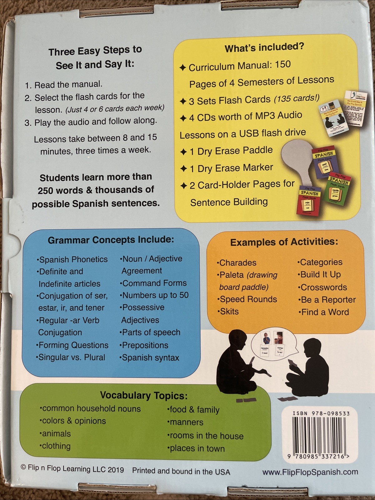 See It and Say It: Flip Flop Spanish 2 Year Curriculum Level 1